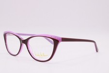 NEW NICOLE MILLER JEWELED AGATE C02 PURPLE BURGUNDY AUTHENTIC EYEGLASSES 53-16