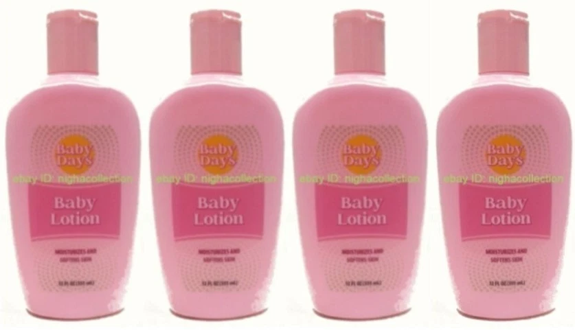 ( Lot 4 Bottles ) B.DAYS Moisturizing Baby Lotion Soften skin 12 Oz Each
