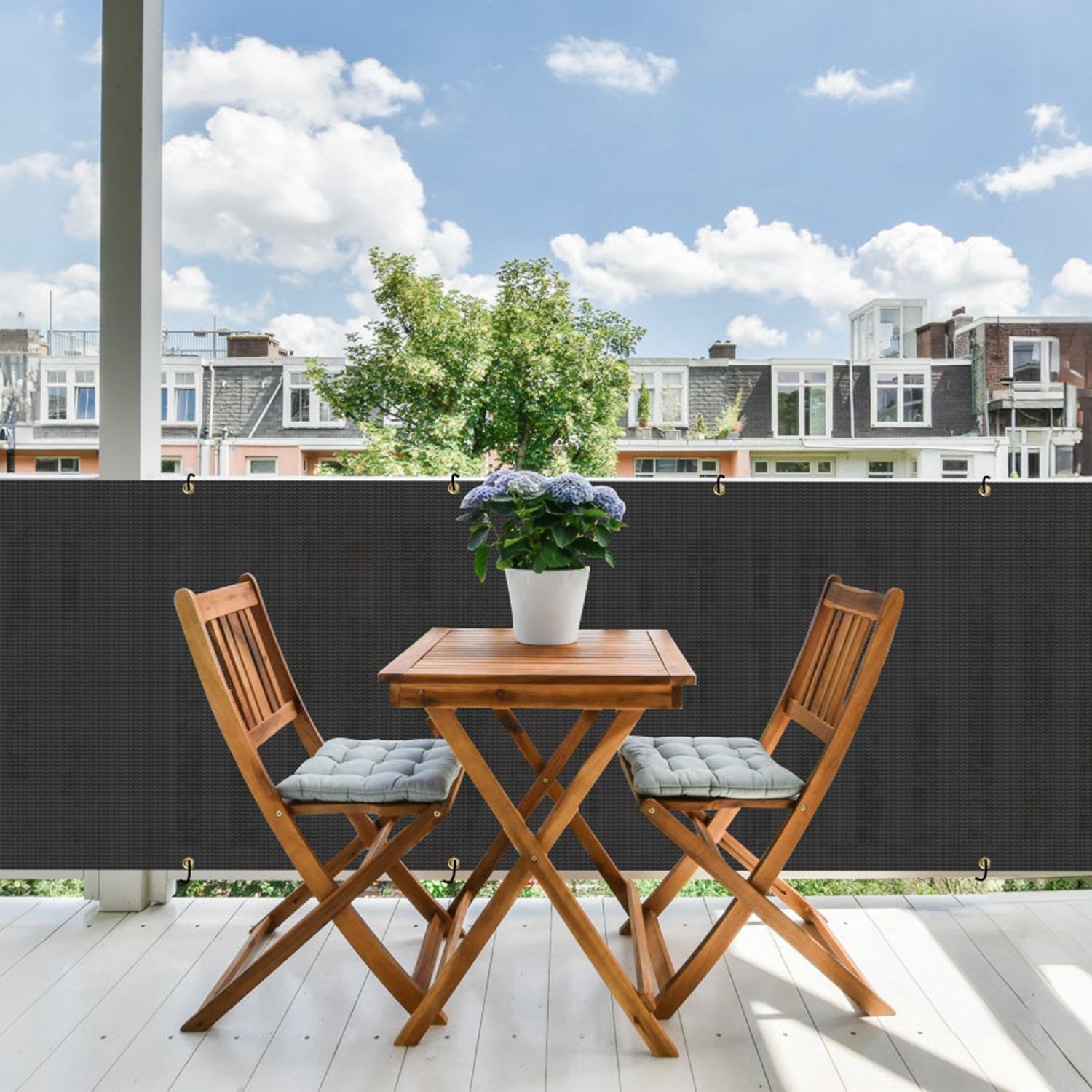 3ft Deck Balcony Privacy Fence Screen Mesh Windscreen Anti-UV for Garden Yard