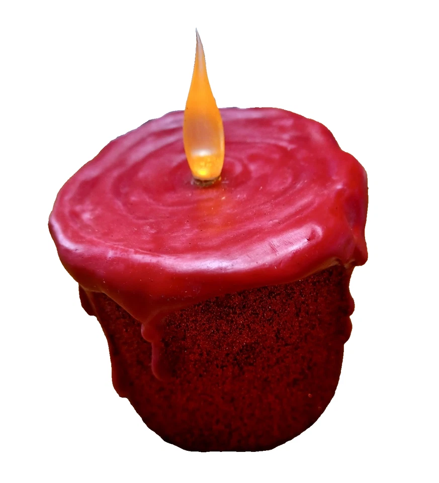 RED SPARKLING WITH MELTING CANDLE TOP BATTERY OPERATED LED - Image 2 of 4