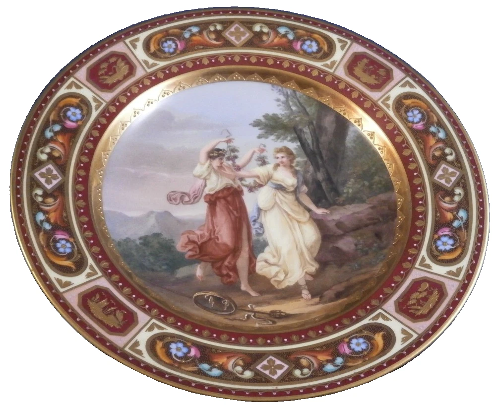 Royal Vienna Plate In Antique Ceramic & Porcelain Plates