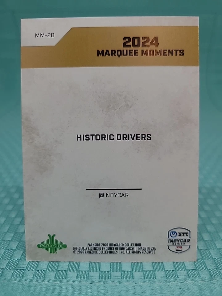 2025 Parkside Indycar Marquee Moments Al Unser Jr AJ Foyt Dario Franchitti MM-20 - Image 2 of 2