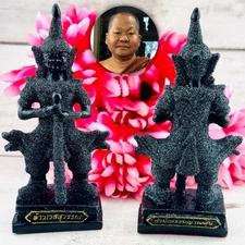 WesSuWan Protection Statue Leklai Dust Lucky Guardian Somporn Thai Amulet #16318