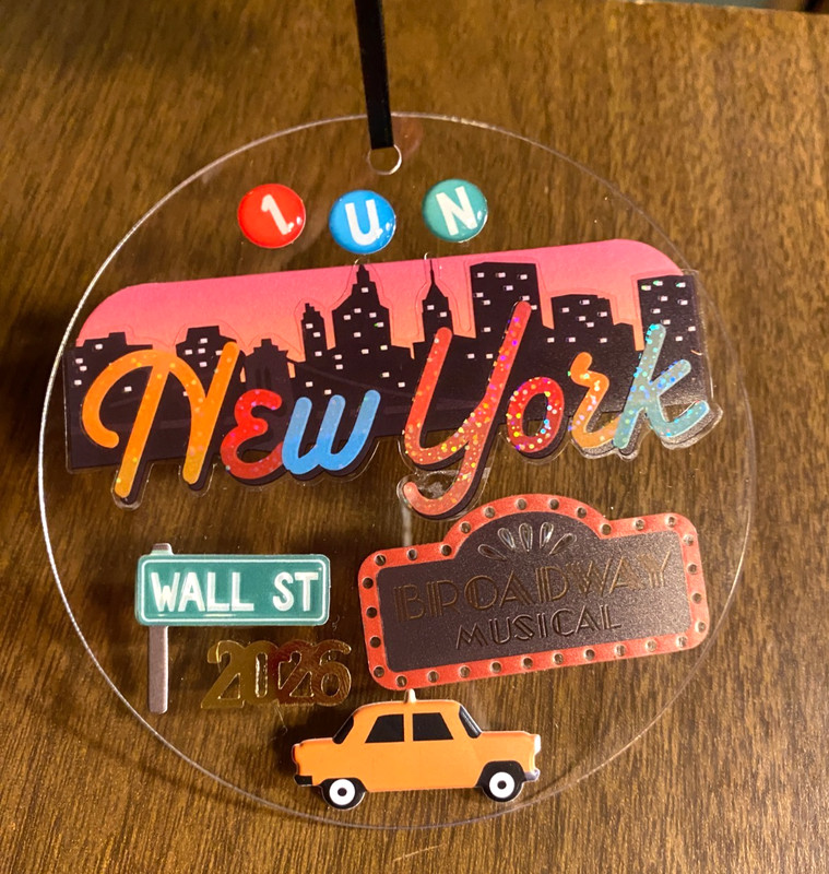 Acrylic NEW YORK/BROADWAY MUSICAL 2026 Christmas Ornament 4"