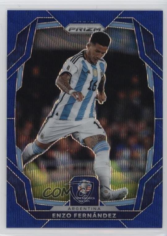 2024 Panini Prizm CONMEBOL Copa America Blue Wave /199 Enzo Fernandez Fernández