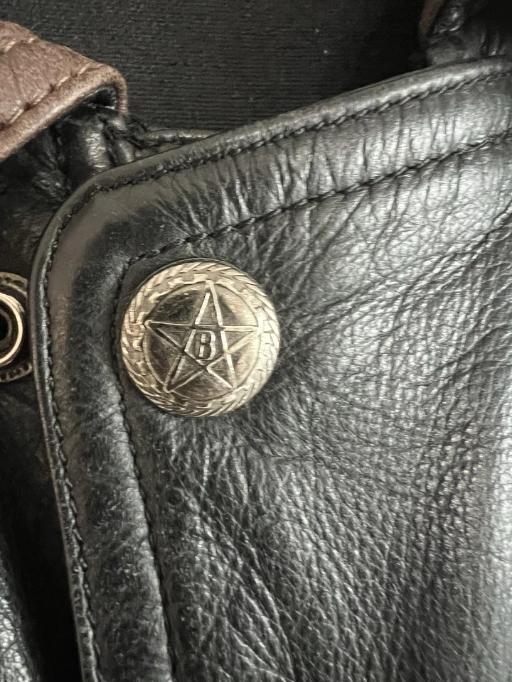 Vintage Y2K Beyond Leather Jacket Size Large Black/brown Genuine Leather Trench - Image 3 of 4