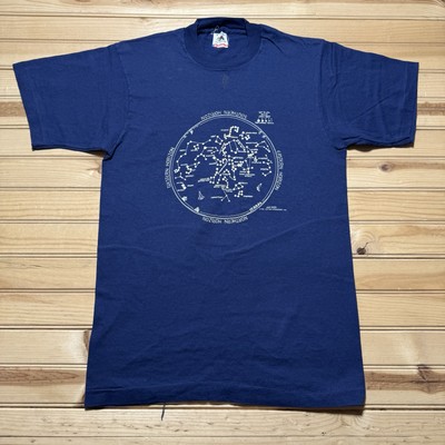 Vintage 80s Zodiac Outer Space Stars Constellation Art Shirt Size Medium