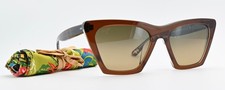 Maui Jim Sunglasses Kini Kini MJ849 26E 54-20 145 Dark Brown Cat Eye Acetate L