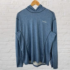 Simms Fishing Insect Shield Hoodie Blue UPF Blue Long Sleeve Mens Medium