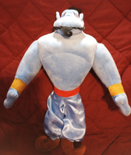 Disney Store Aladdin Plush Genie Stuffed Animal Doll Blue 18"