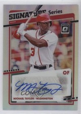 2020 Panini Donruss Optic Signature Series Holo Prizm Michael Taylor Auto 11b4