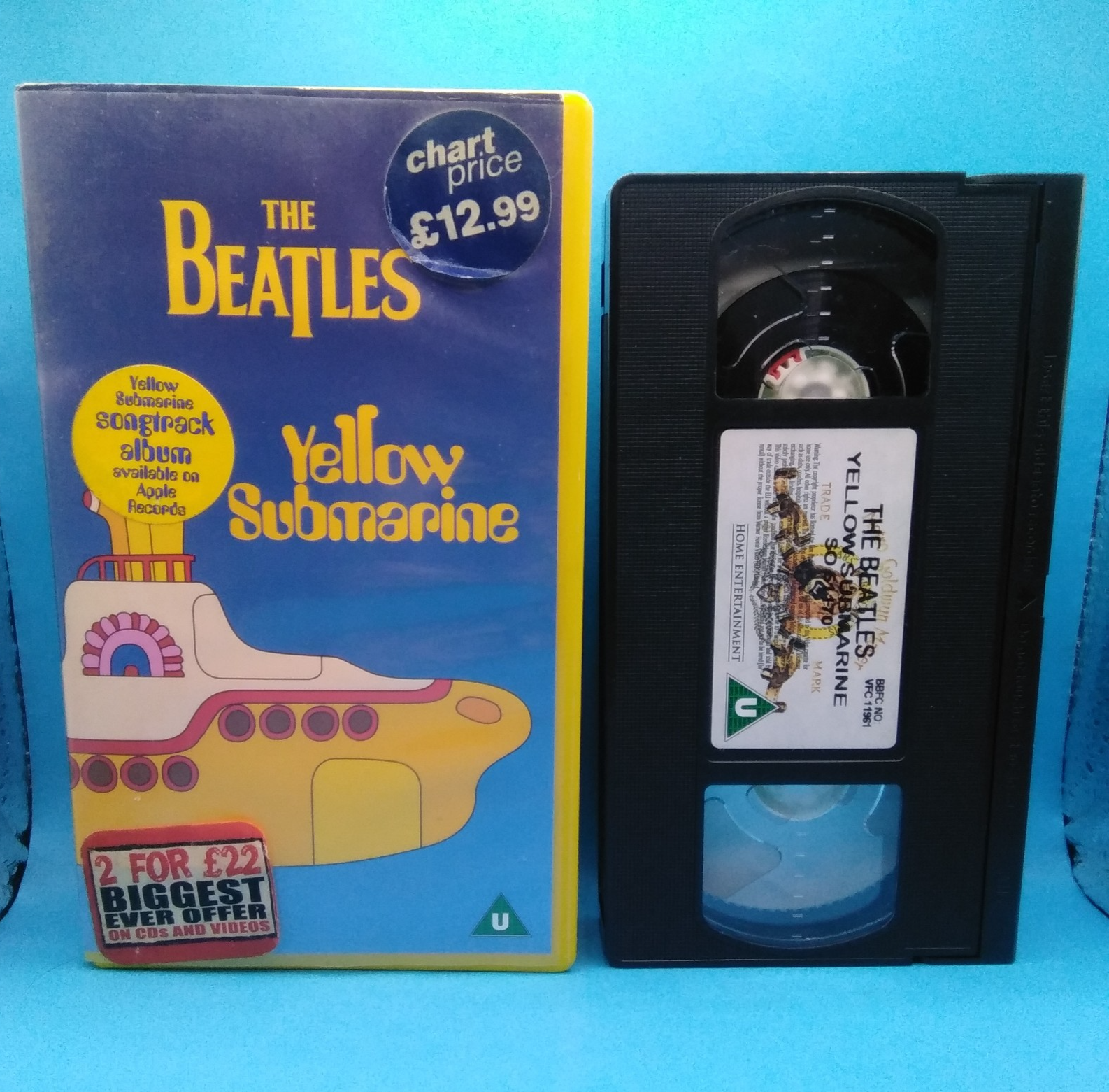 The Beatles Yellow Submarine 1999 VHS Pal Video Cassette Tape.
