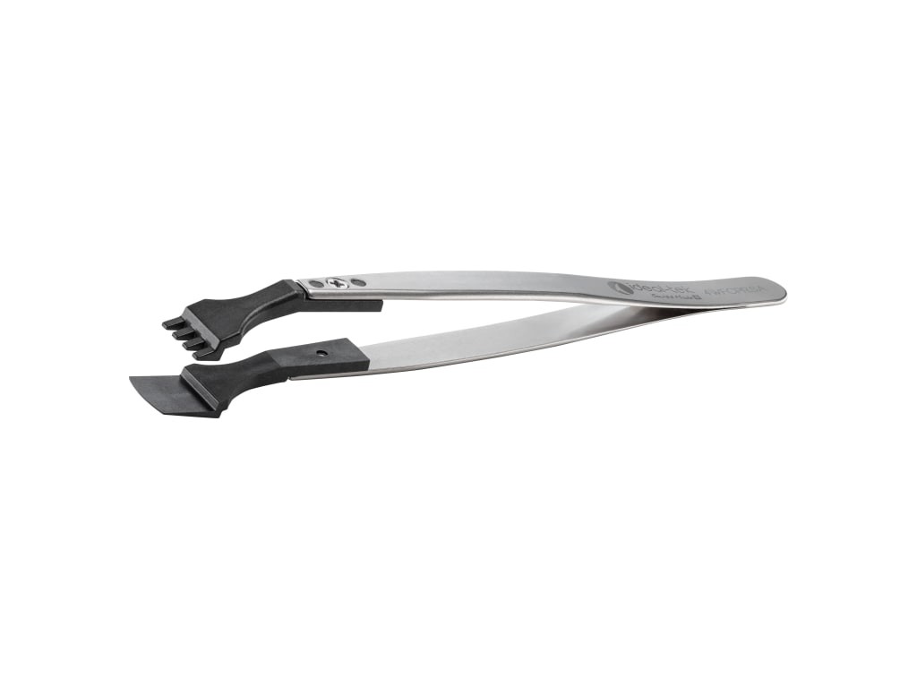 Ideal-Tek 4WFCPR.SA.1 - Plastic Replaceable Tip Tweezers, Carbon PEEK, Wafer