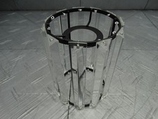 Crystal Glass Shade for Hampton Bay 21 in. 3-Light Black Vanity Light 1013882735