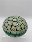 VINTAGE MURANO MILLEFIORI CANE ART GLASS MID-CENTURY PAPERWEIGHT- 3.5X 2.5