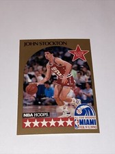 1990 NBA Hoops Basketball Card #25 John Stockton All Star