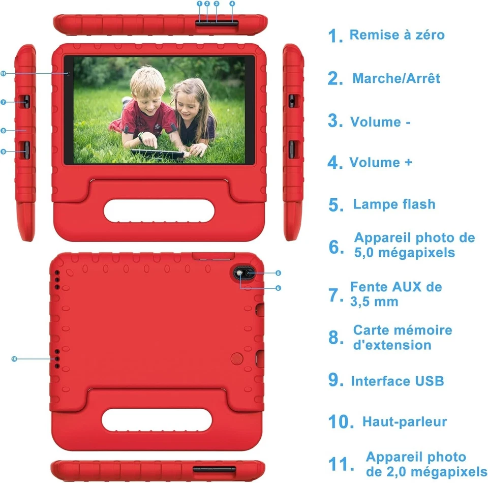 Tablet YESTEL X9 8" Android 13, 7GB RAM, 64GB, WiFi - PER BAMBINI - Imagen 3 de 4