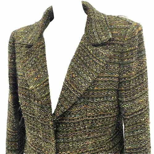 Preloved Women’s Alberta Ferretti Green Overcoat Size UK 12 VGC - Picture 4 of 8