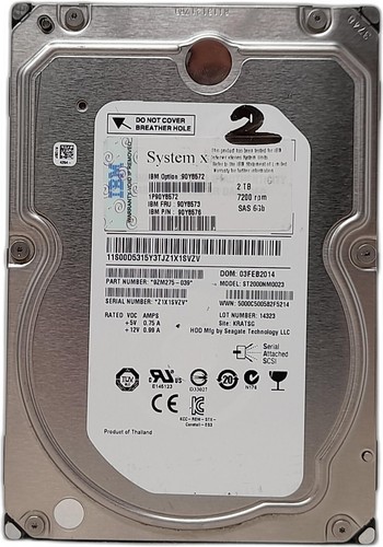 IBM System x ST2000NM0023 2TB 3.5" SAS 7.2K Hard Drive Price Inc VAT