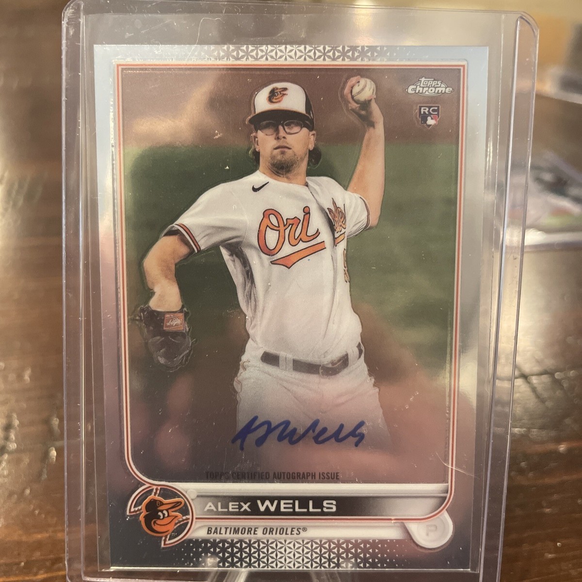 2022 Topps Chrome Alex Wells Rookie RC Auto Autograph #RA-AW 