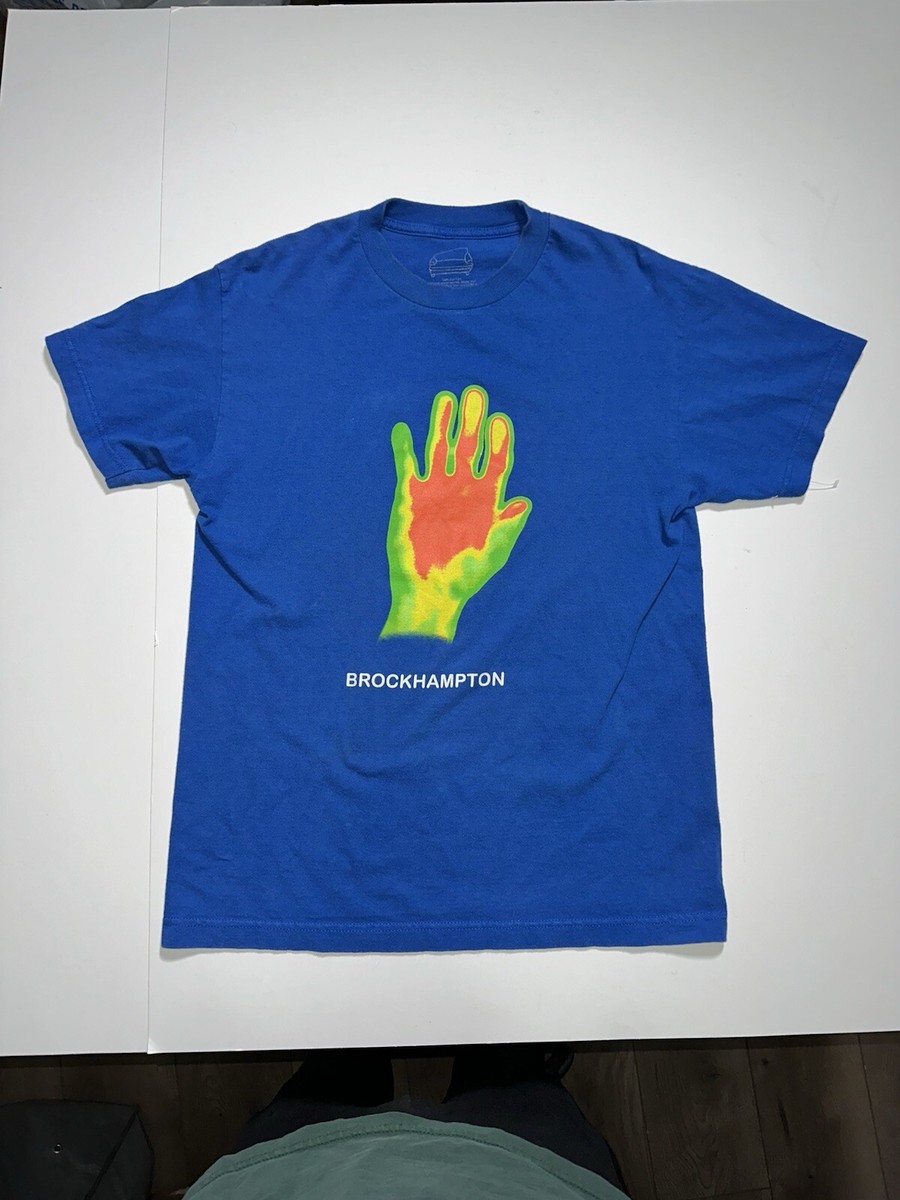 BrockHampton Thermal Vision Tour Merch T-Shirt Sz Medium Blue Hand