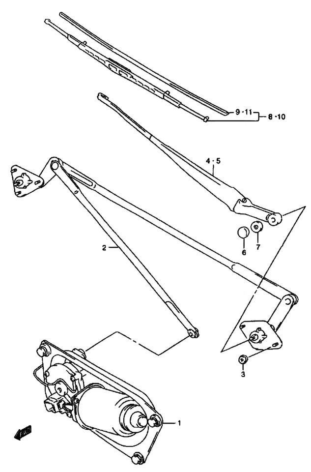 Enlace limpiaparabrisas para Suzuki Vitara 99-03 Tracker 99-04 Forester 19-24 Foto 2 de 2