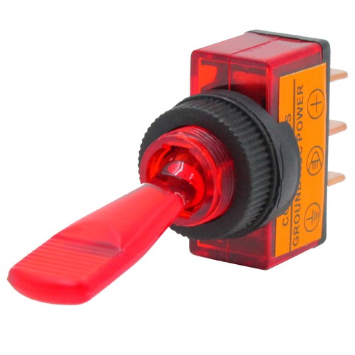 On-Off LED Toggle Switch Illuminated SPST 12V 12mm Panel Car Marine Light Boat - Picture 11 of 16