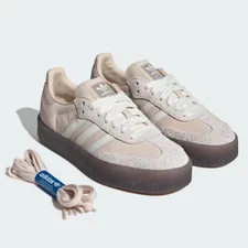 Adidas Orignals Sambae Linen Off White Grey Womans 5-12Size JI3882 Expeditedship