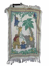 Vintage Rare Jungle Theme Baby/ Toddler 1995 Windham Trading Nursery Rug 30x48