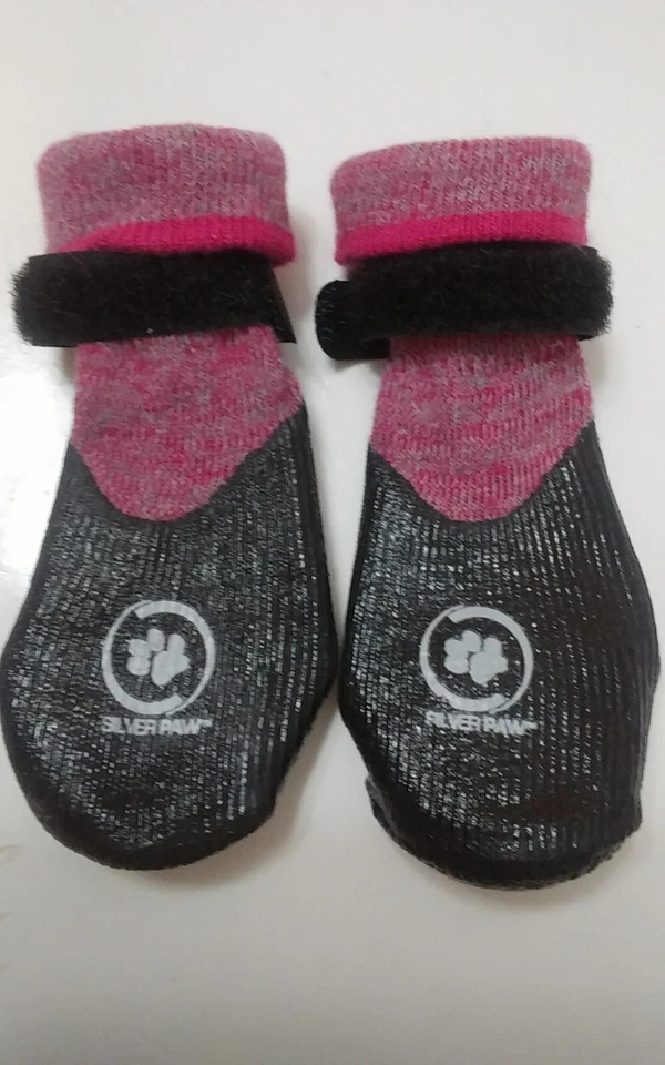 Silver Paw собаки ботинки обувь Sz. 2 Всесезонный черный/розовый - Изображение 2 из 4