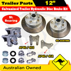 Trailer Galvanized Hydraulic 12" Disc Brake Kit SL Marine Boat Caravan Caliper