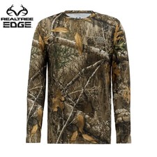 Mens Crew Top Performance Thermals Camouflage Realtree Edge Scent Control