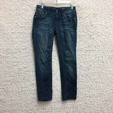 Miss Me Jeans 27 Womens Blue Skinny Low Rise Embellished Stretch Medium Wash
