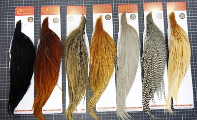 Whiting 1/2 CAPE Red Label Bronce Grade Dry Fly Trockenfliege 7 Farben 1/2 Cape