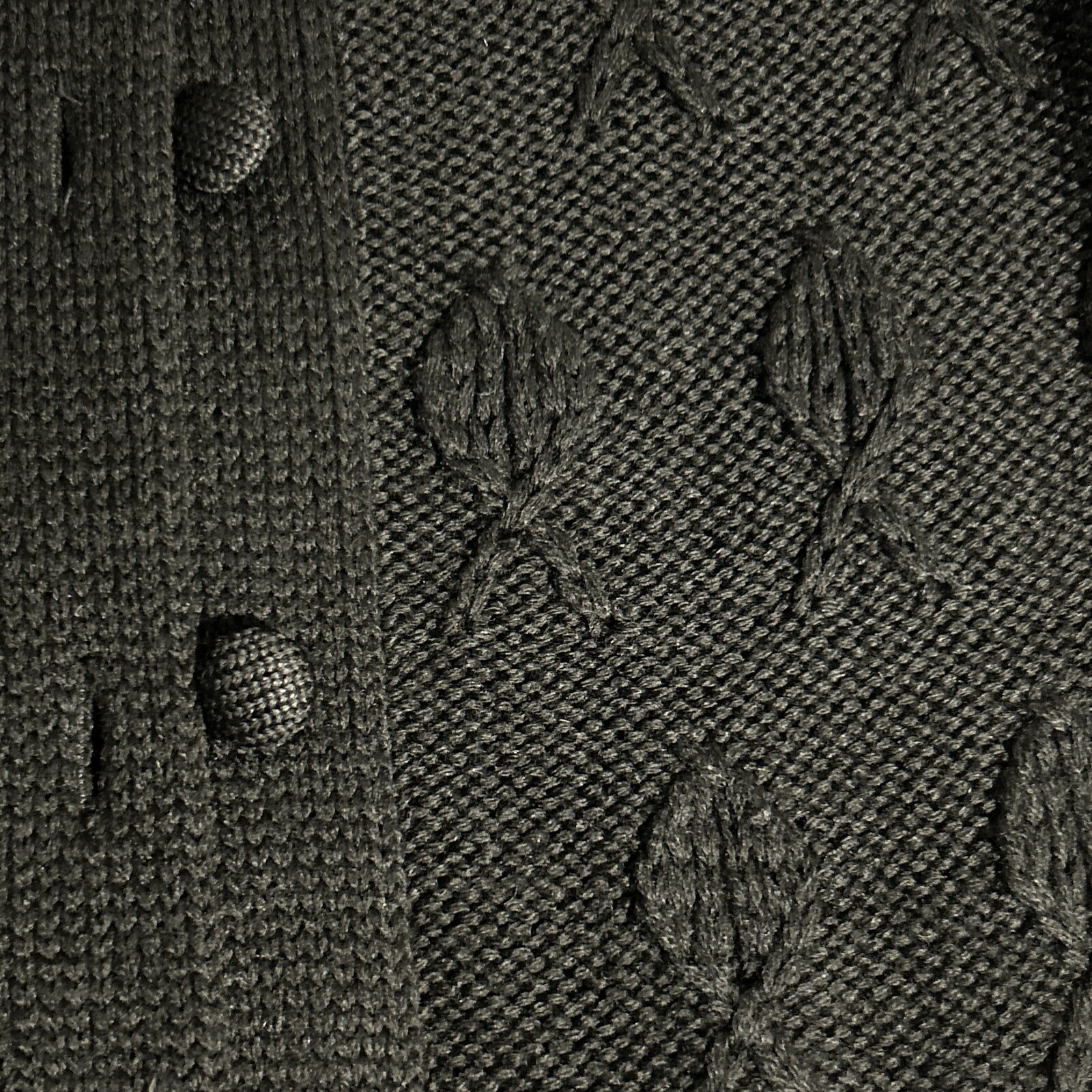 Vtg Women’s Solid Black Button Cardigan Sweater C… - image 2