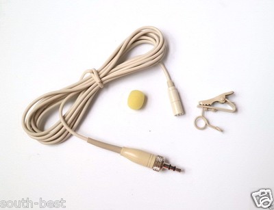 ME2 Beige Lavalier Microphone for Sennheiser ew sk 100 112 322 Lapel Clip Mic