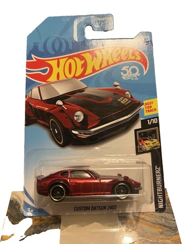 Hot Wheels SHORT CARD HW 2018 NIGHTBURNERZ CUSTOM DATSUN 240Z RED