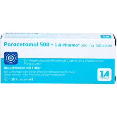 PARACETAMOL 500-1A Pharma Tabletten 20 St PZN 02481587