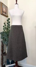 Vintage Handmade Brown Tweed Wool Skirt