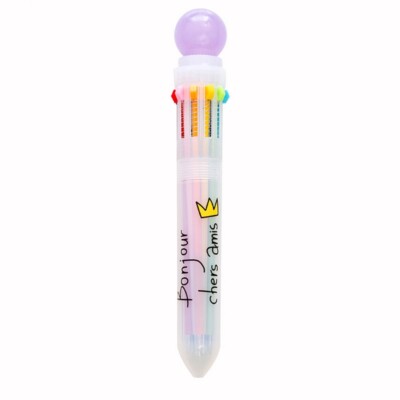 Colored Press Ballpoint Pens 10 In1 for School Birthday Gift Stocking Stuffer