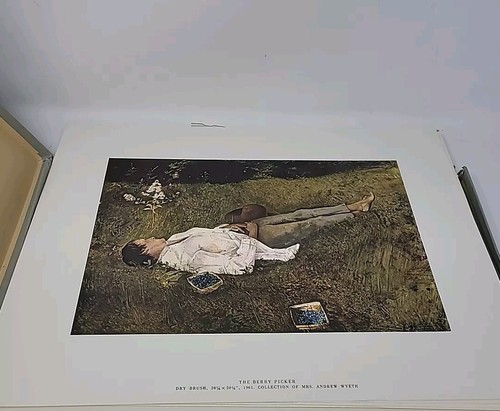 FOUR SEASONS 7 Loose-print Portfolio by Andrew Wyeth 1962/63 Original Case - Picture 9 of 14