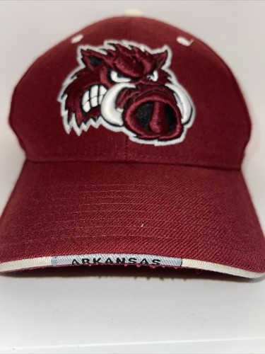 Arkansas Razorbacks Hogs Adjustable Zephyr Original Hat College NCAA Red Cap
