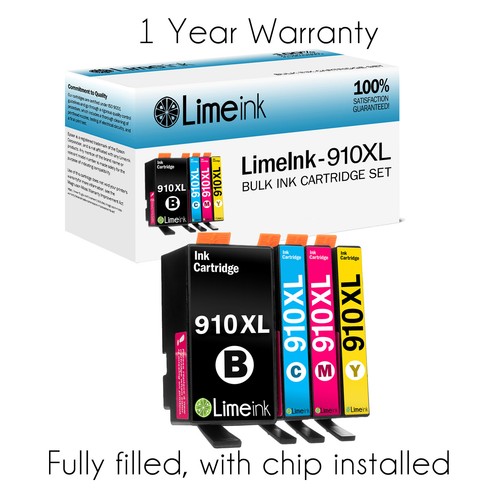 Cartuchos de tinta para HP 910 910xl Officejet Pro 8025 negro y color paquete combinado - Imagen 1 de 4