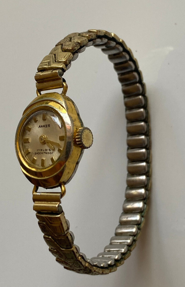 Uhrmacher Anker Uhren 1950 Anker 17 Rubis Antike Damen-Armbanduhr