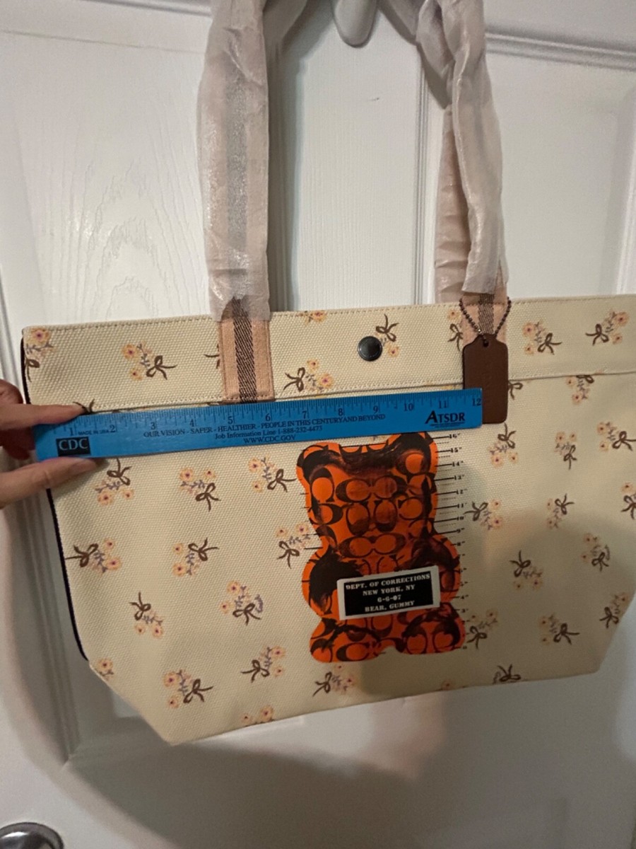 Coach VANDAL GUMMY BEAR Floral Canvas Tote - NEW WITH TAG | eBay