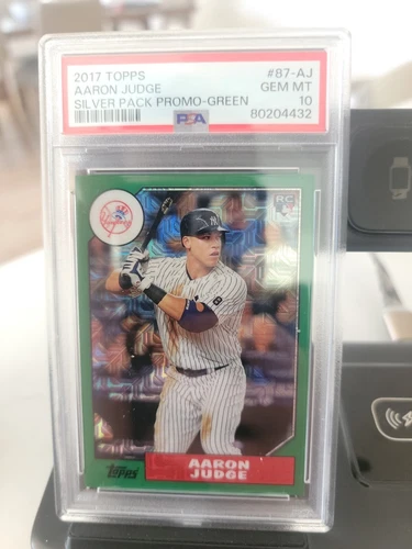 2017 Aaron Judge Topps Silver Pack Green Yankees #87-AJ Rookie PSA 10 #/150