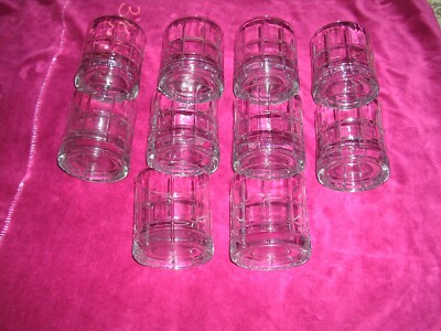 (10)  Anchor Hocking Clear Old Fashioned Tumblers Glasses 3 1/2'' tall 8 oz.