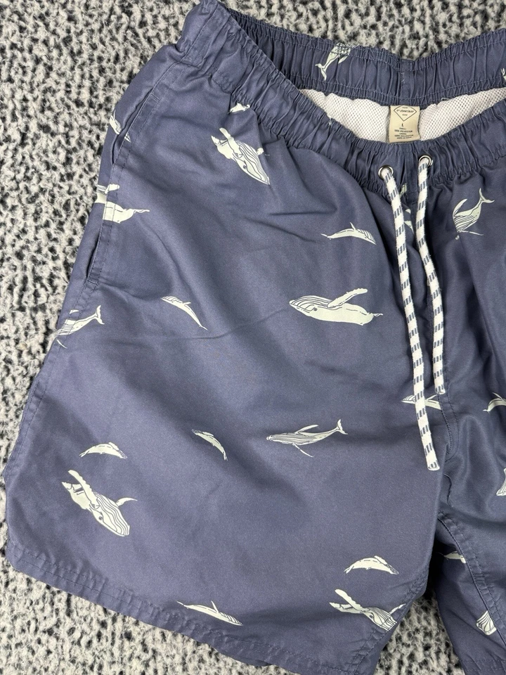 Pantalones Cortos de Natación St. John's Bay Para Hombres Talla Grande Azul Estampado de Ballenas Malla Forrados Foto 2 de 4