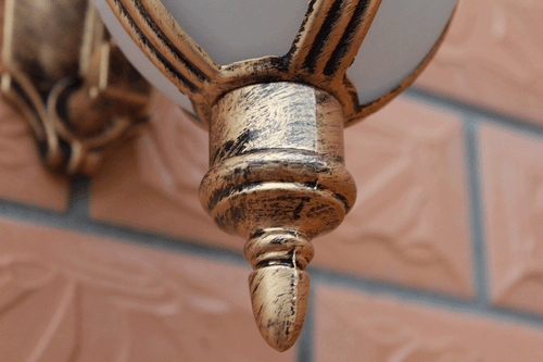 lampada lampione lanterna applique da muro vintage in ferro battuto E27 IP55 - Foto 29 di 37
