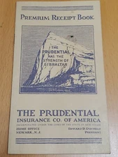 1928 - 1930 The Prudential Insurance Company Of America Premium Receipt Book